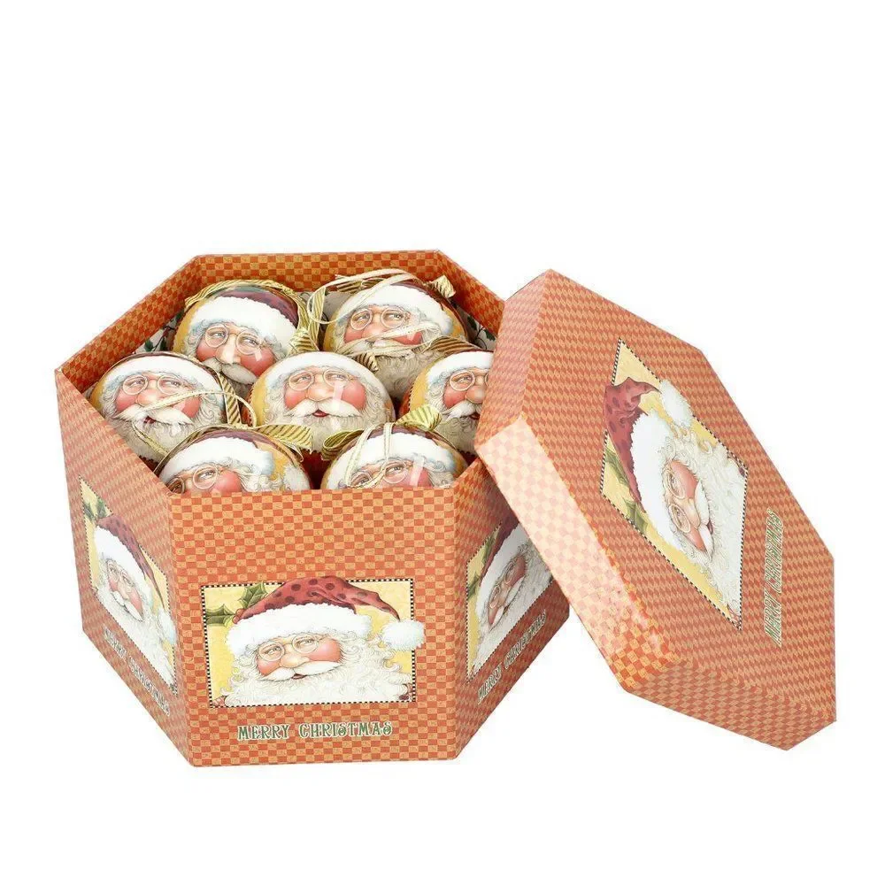 Christmas Decoration Balls and Ribbon Set of 14pcs